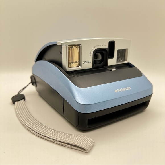 Vintage Polaroid One 600 Film 100mm Focus Range Instant Camera Blue/Blk untested - Picture 5 of 11